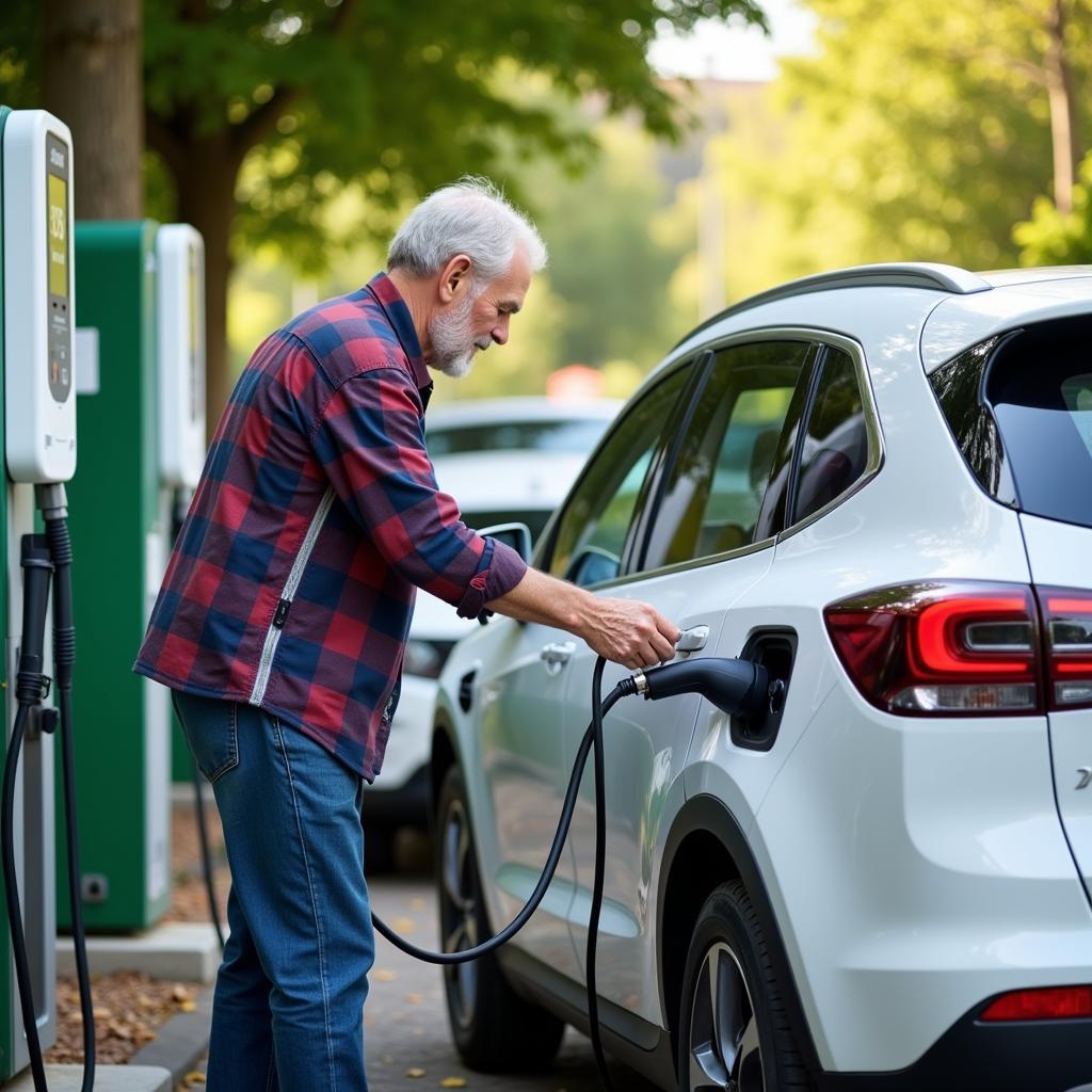 Ladezeit Elektroauto für Senioren