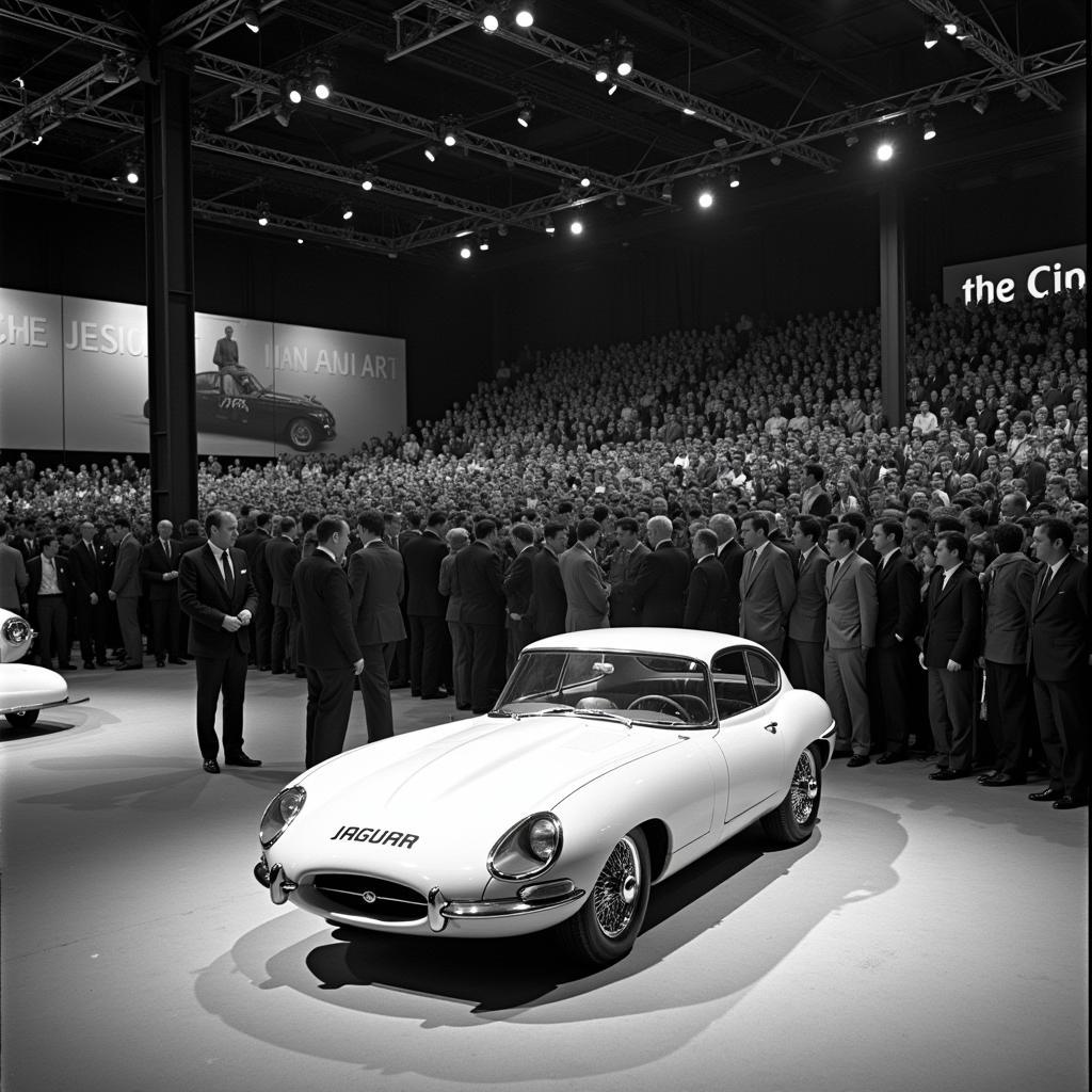 E-Type Jaguar Präsentation Genf 1961