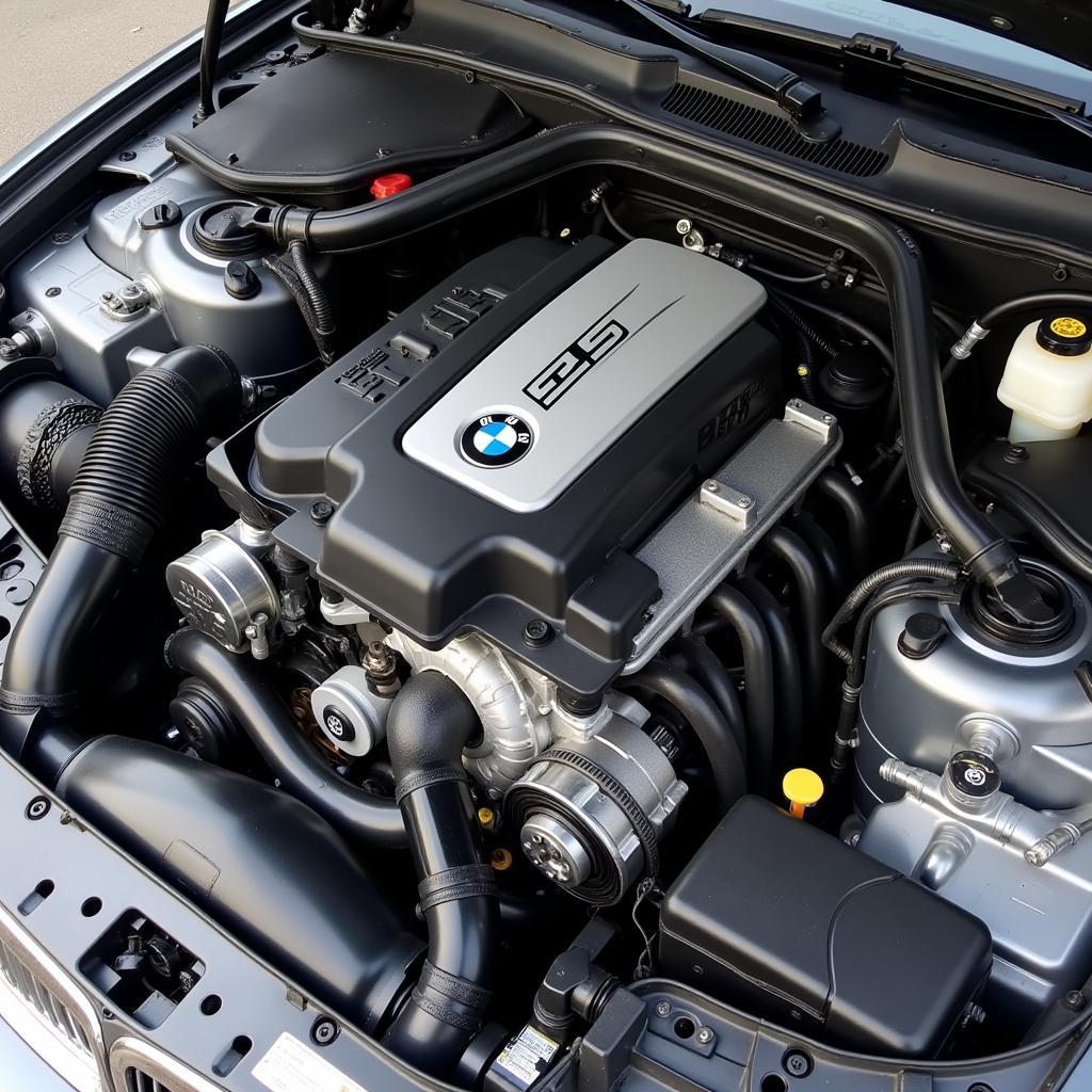 Der e46 330i Motor im Motorraum