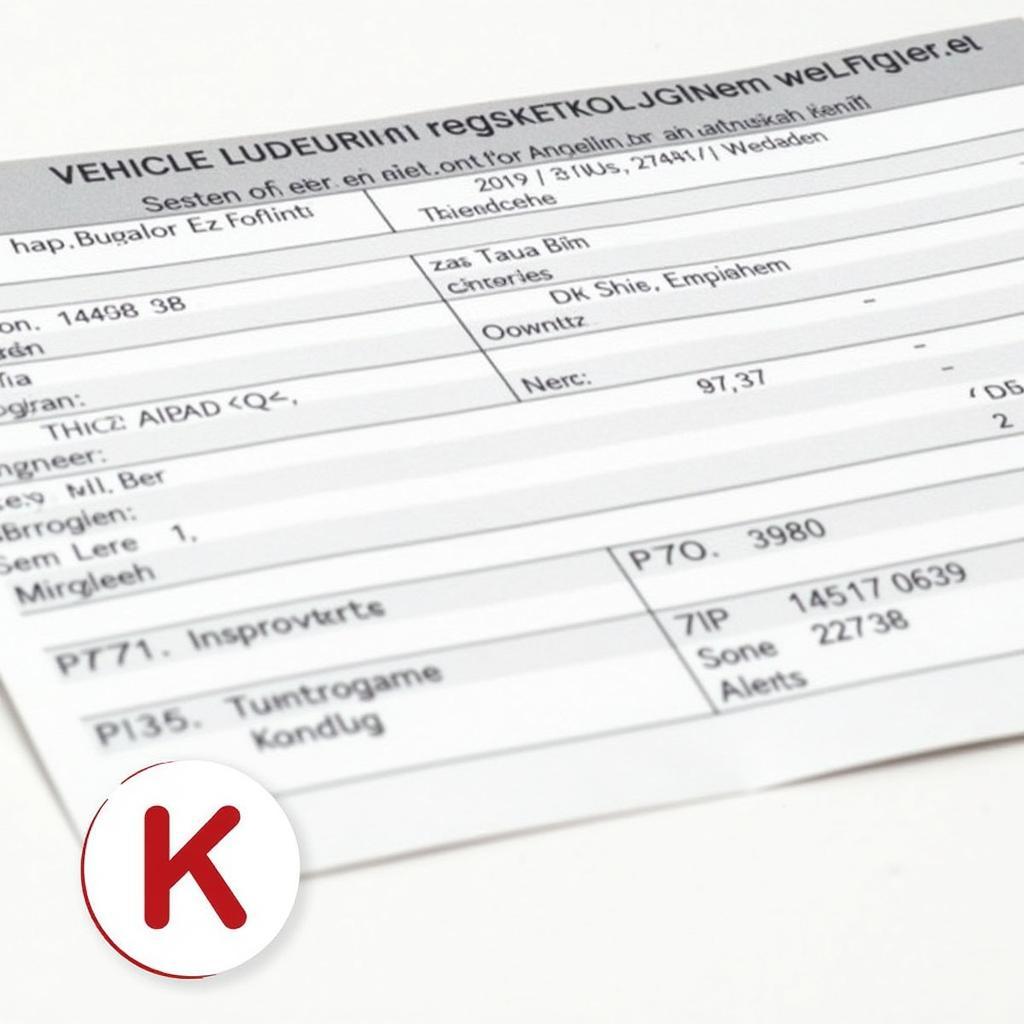 Fahrzeugschein K - Feld 2.1