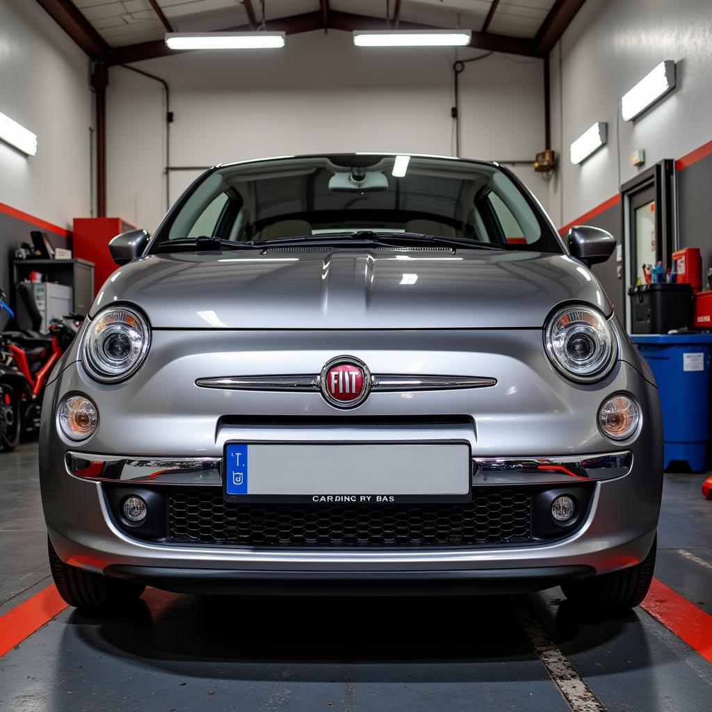 Fiat 500C Automatik in der Werkstatt