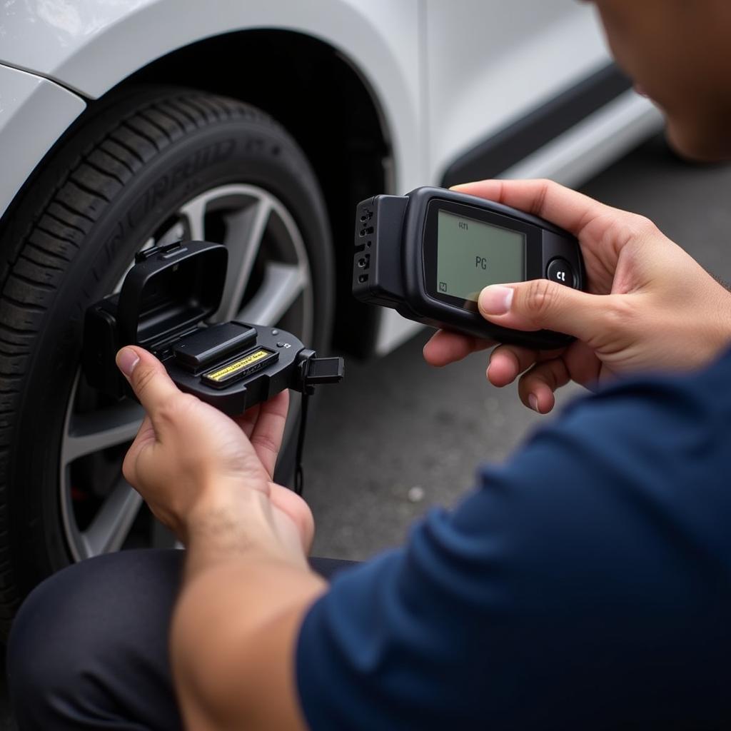 Anwendung eines OBD-Scanners im FK Automobile Bereich