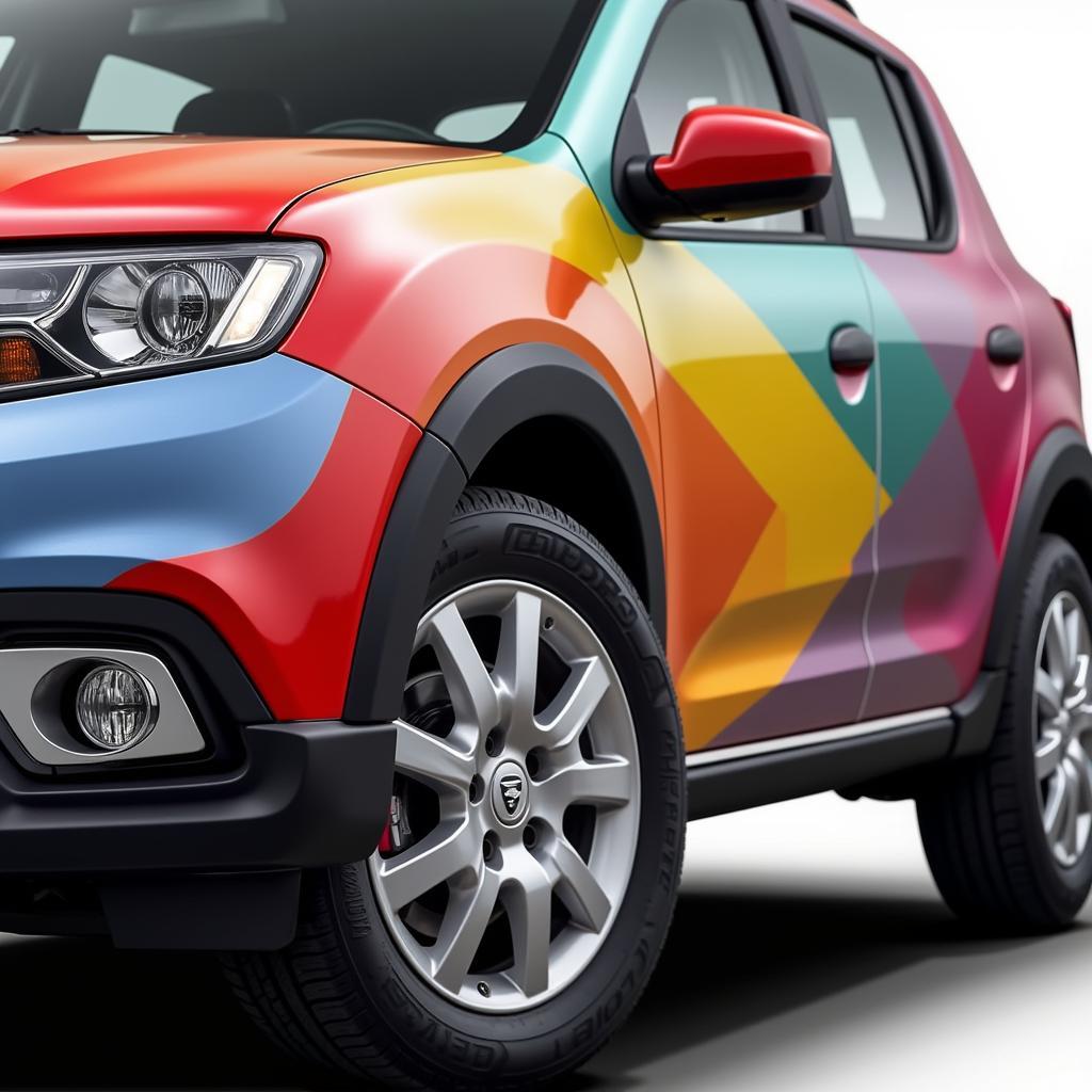 Folierung Dacia Sandero Stepway: Individuelle Designs und Farben.