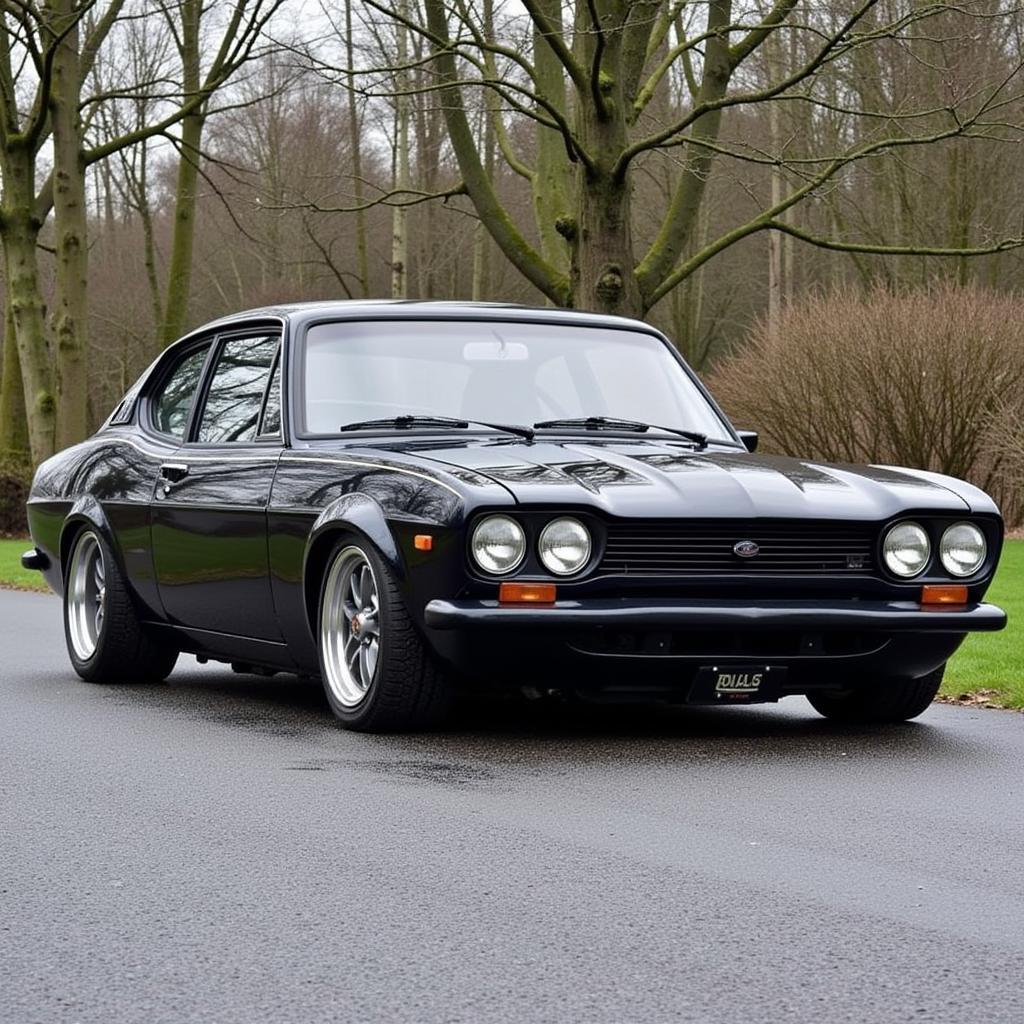 Ford Capri MK1 mit Tuning-Felgen und Tieferlegung