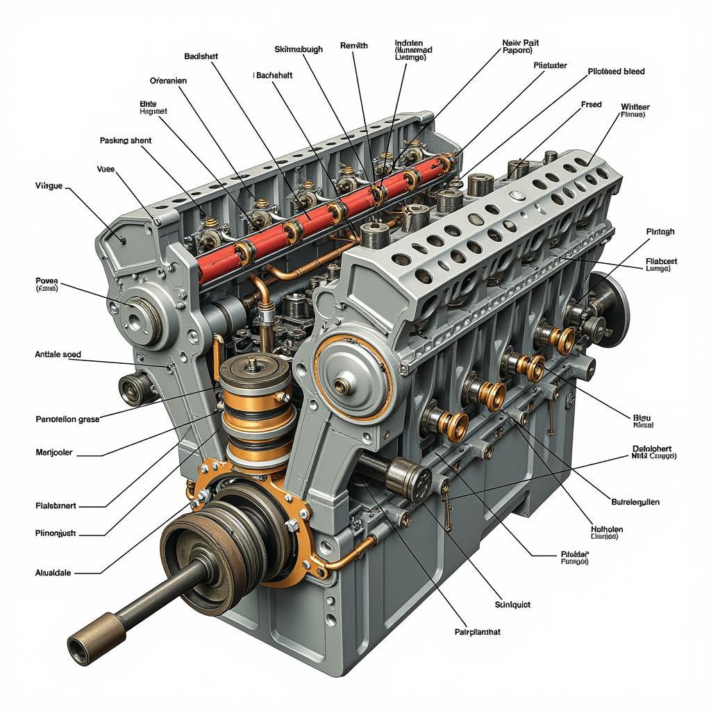 Technischer Aufbau des Ford Flathead V8 Motors