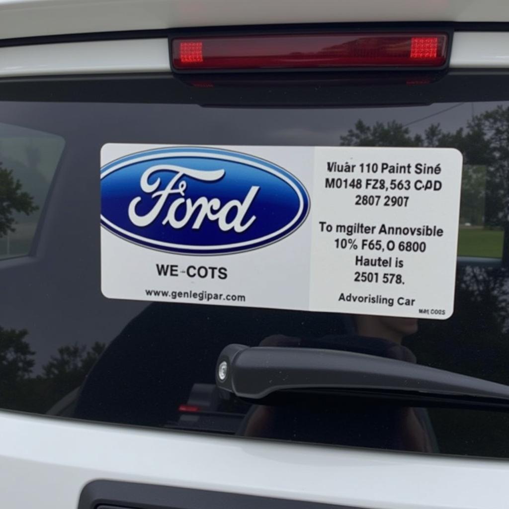 Ford Frost Weiß Farbcode finden