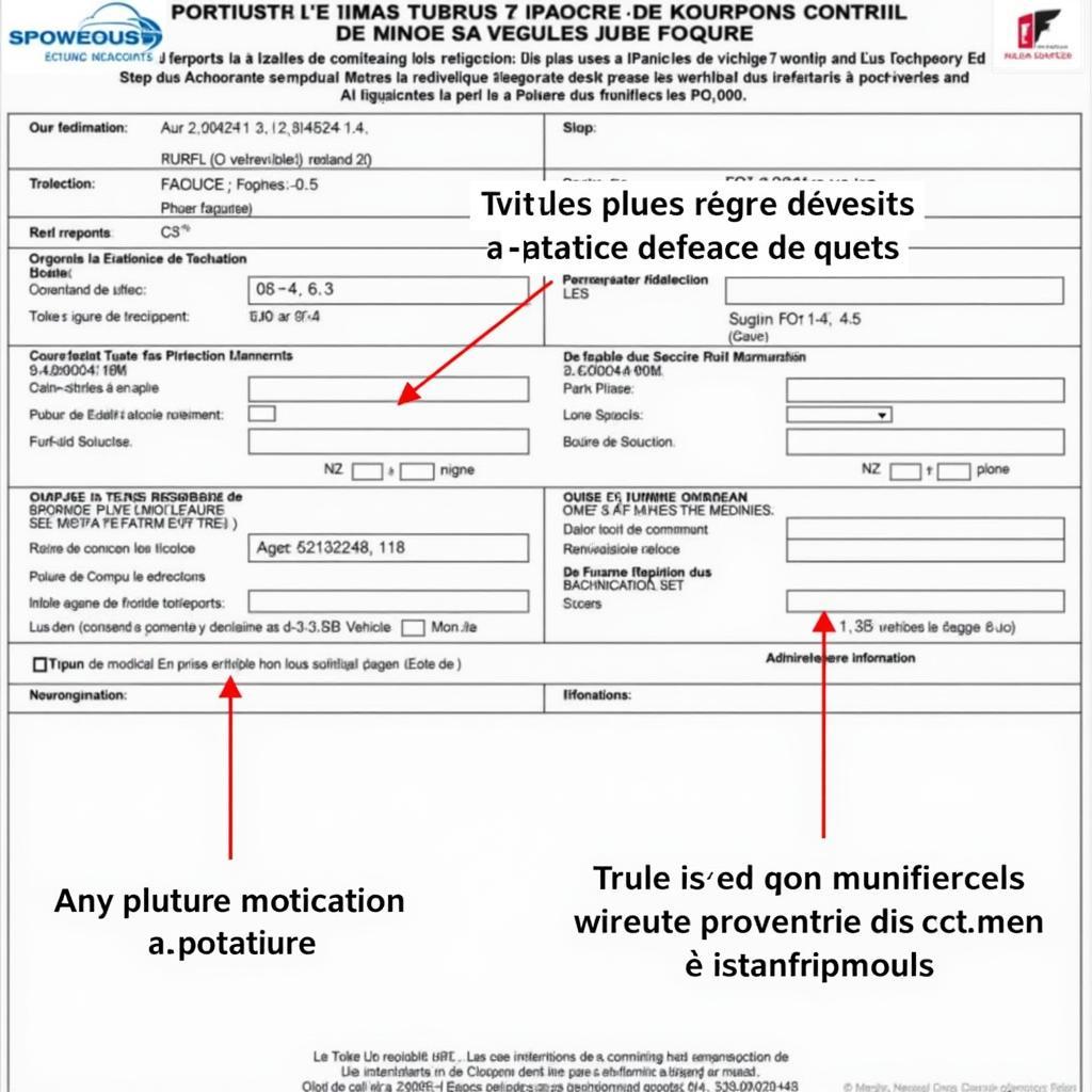 Rückseite des französischen Fahrzeugscheins