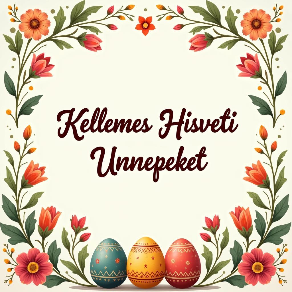 Frohe Ostern Ungarisch Grusskarte