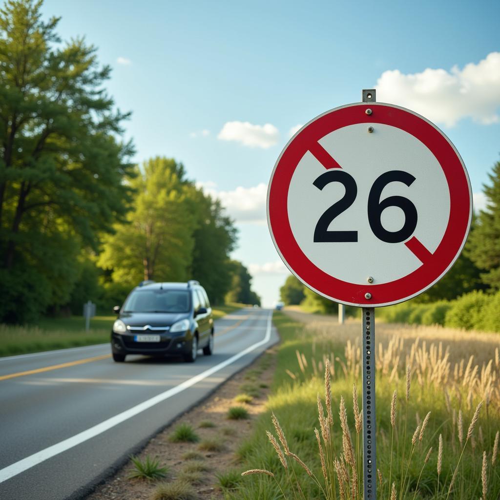 Geschwindigkeitskontrolle auf Landstraßen