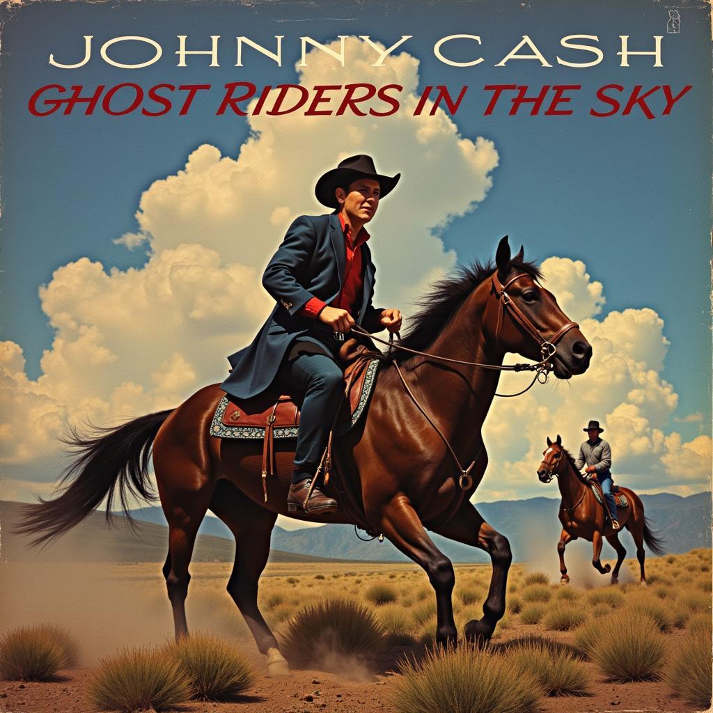 Johnny Cashs Albumcover für "Ghost Riders in the Sky"