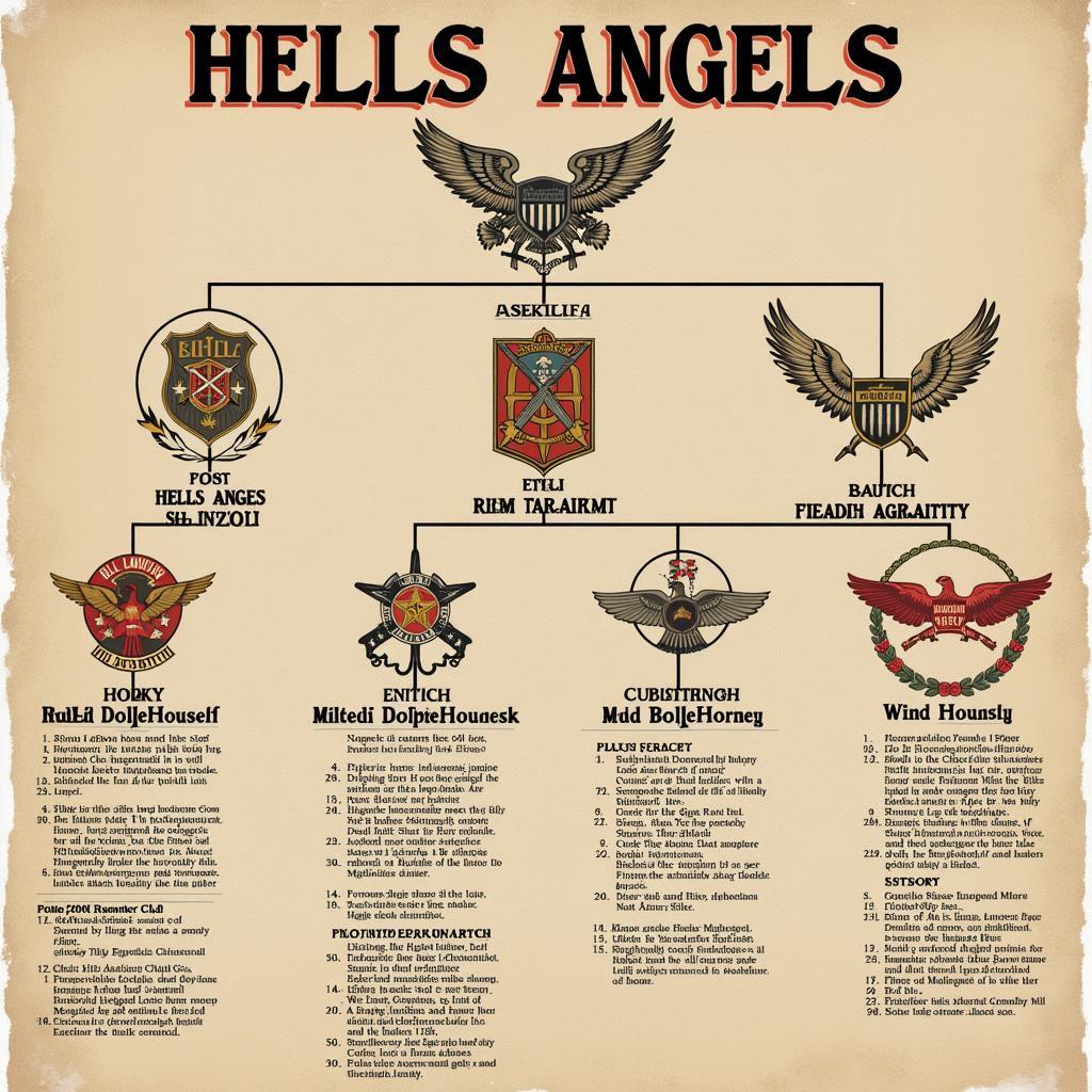 Organisationsstruktur der Hells Angels: Hierarchie, Charter und Regeln.