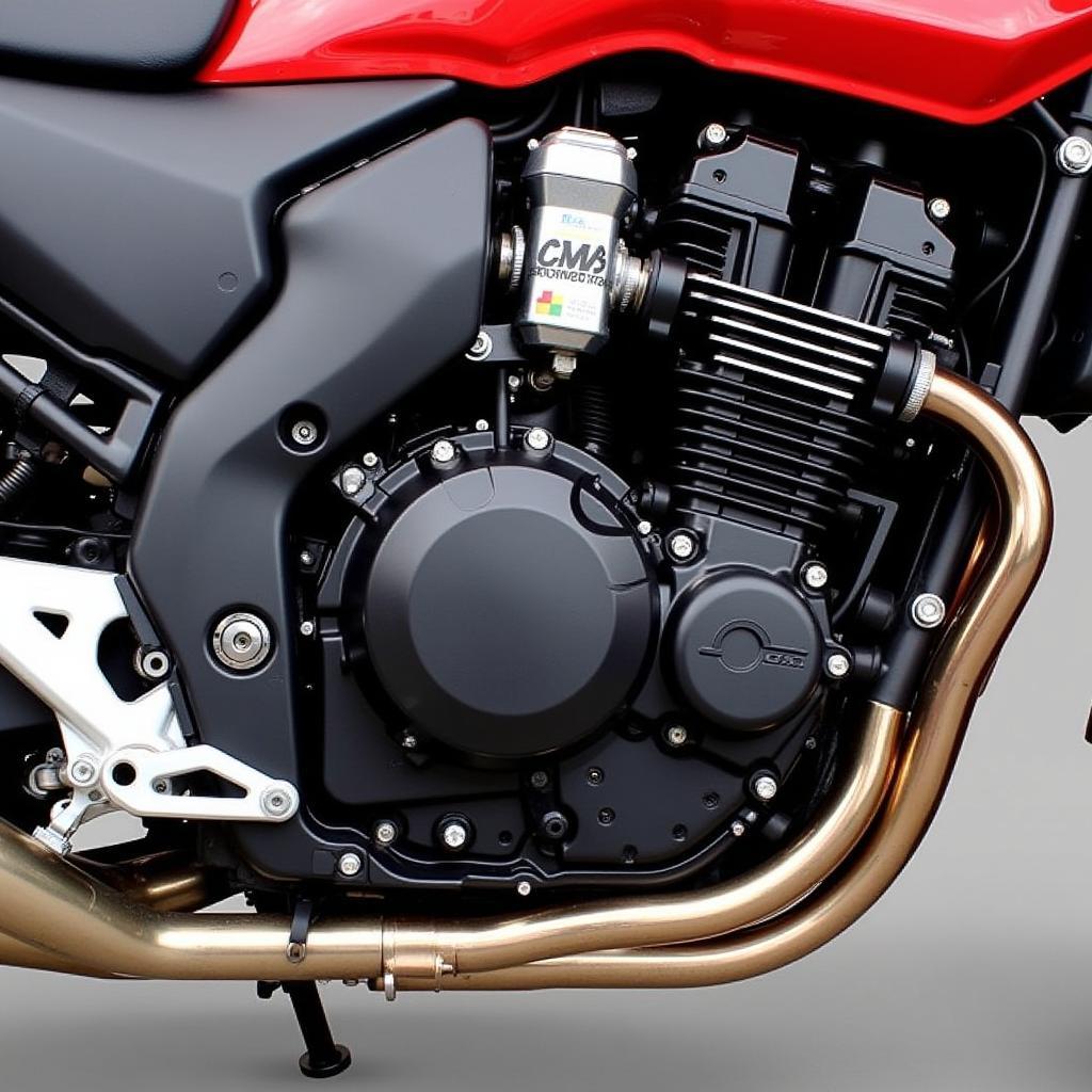 Detailansicht des Motors einer Honda CBR 1100 XX Super Blackbird