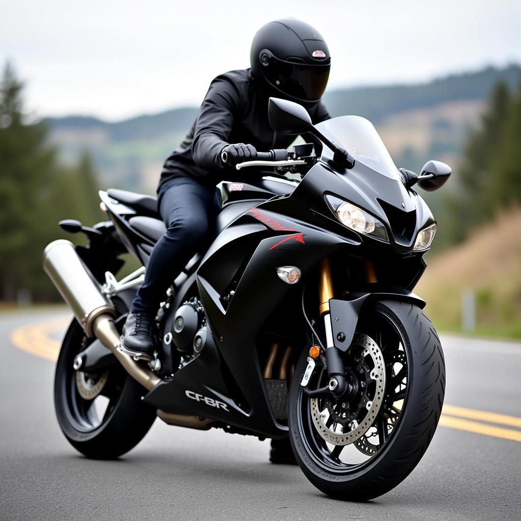 Seitenansicht einer Honda CBR 1100 XX Super Blackbird