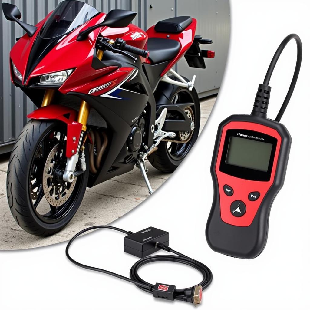 Diagnosegerät an der Honda CBR300R