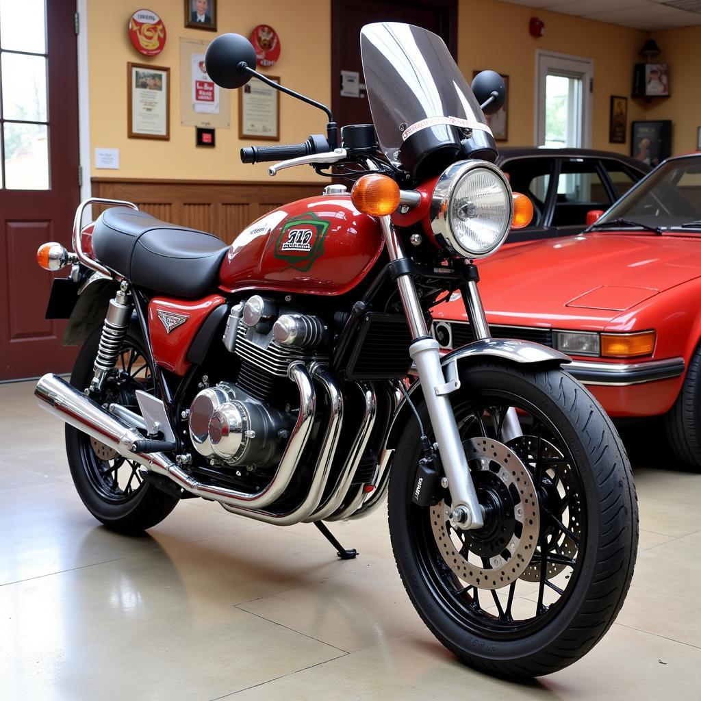 Ein perfekt restauriertes Exemplar der Honda CBX 750.