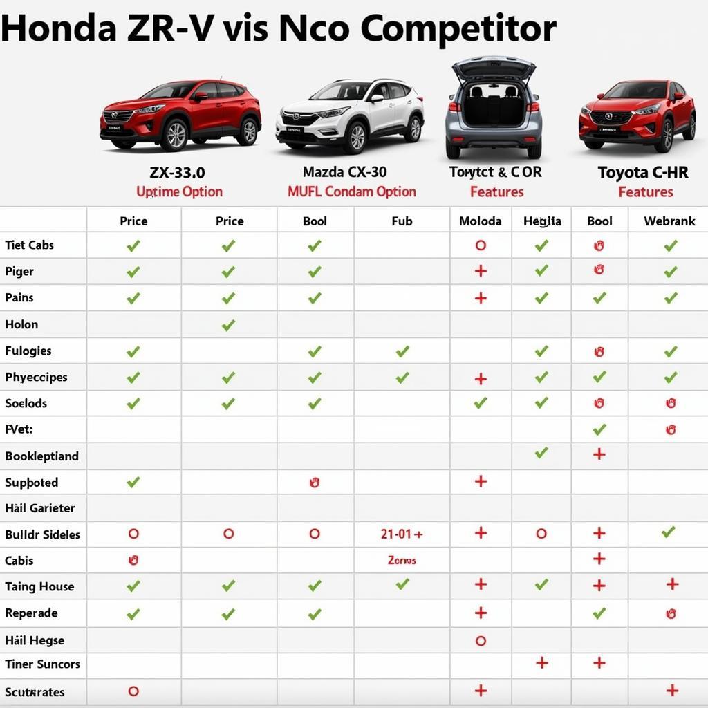 Honda ZR-V Konkurrenzvergleich