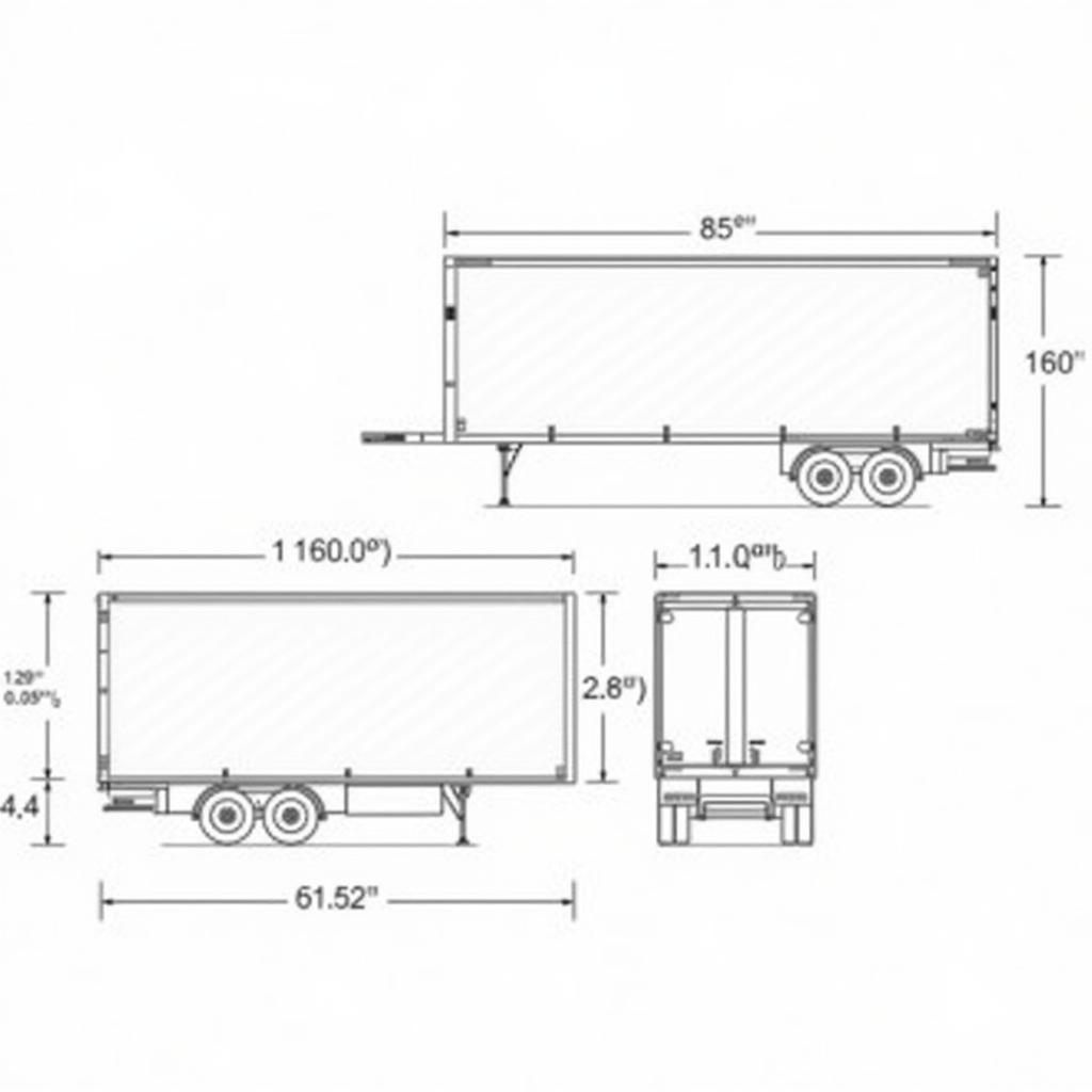 Abmessungen des HP 350 Anhängers