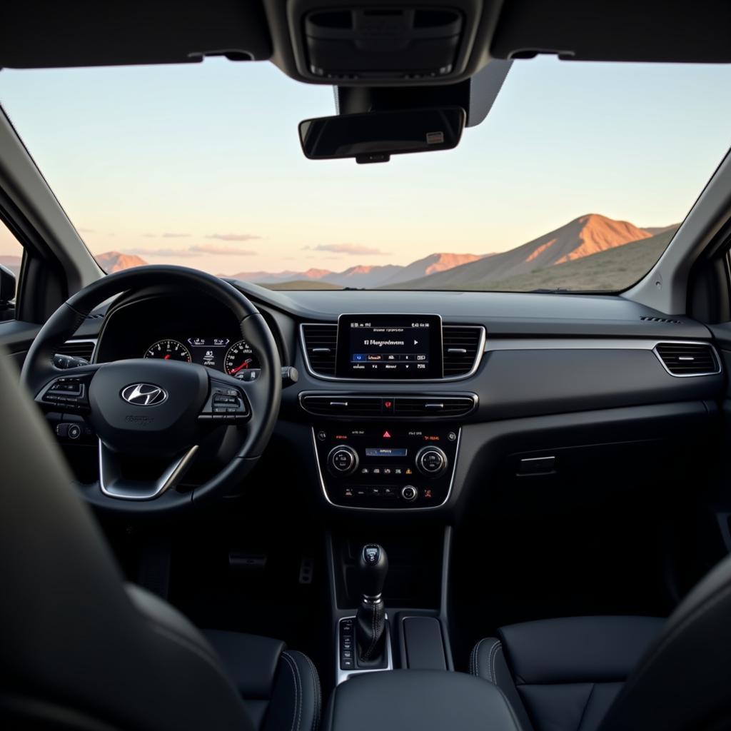 Modernes und komfortables Cockpit des Hyundai Nexo