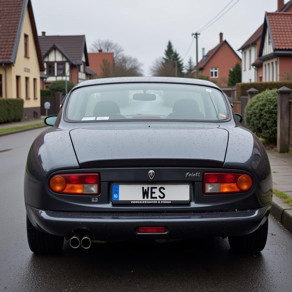 KFZ WES Kennzeichen an einem Auto im Landkreis Westerstede