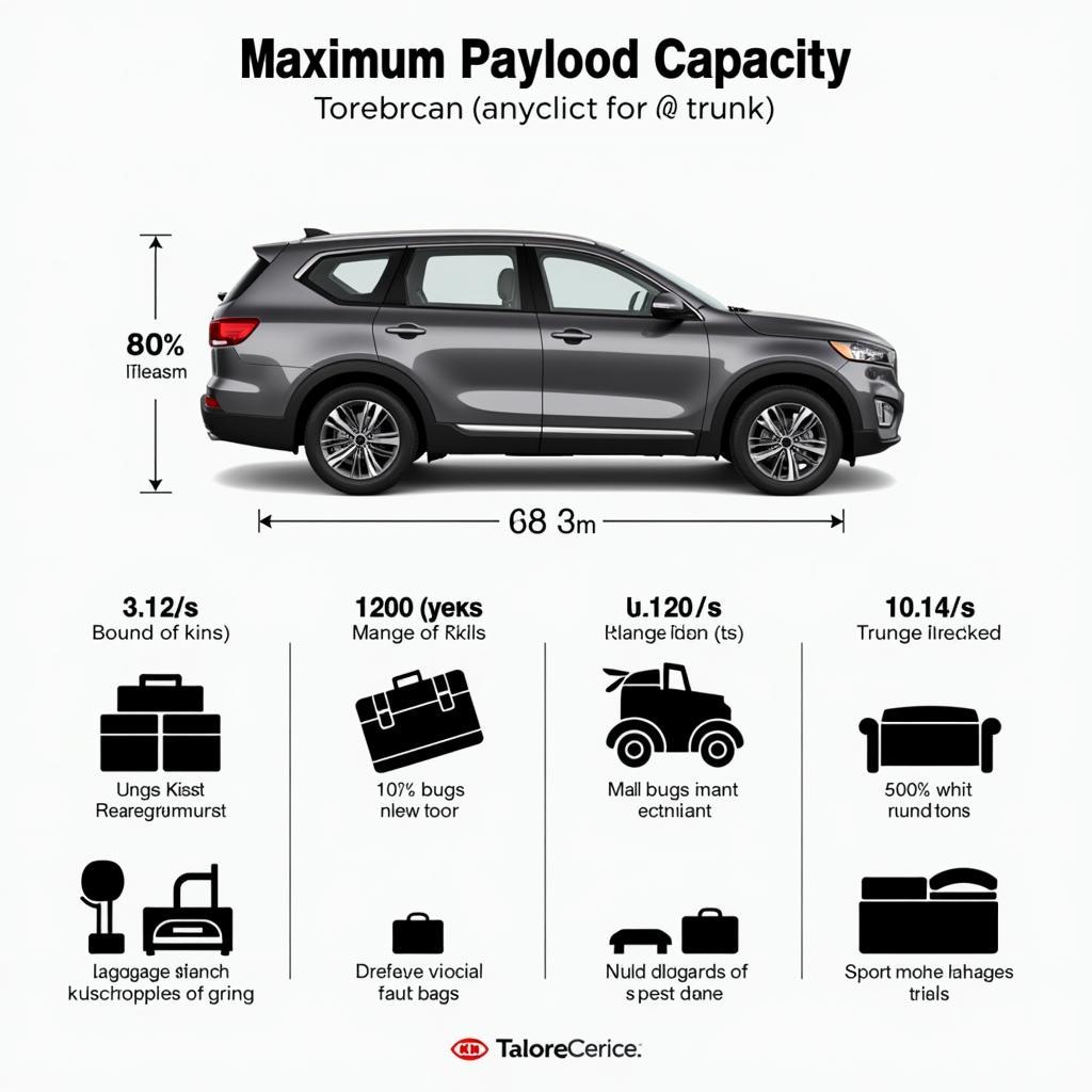 Maximale Zuladung des Kia Sorento Kofferraums