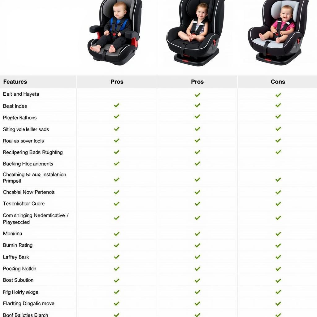 Kindersitz Vergleich Tabelle