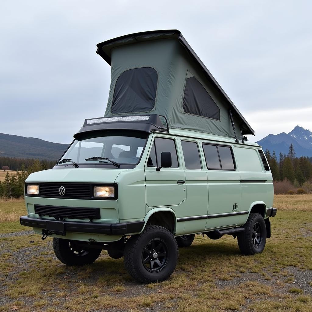 VW Transporter als Kleinbus mit Schlaffunktion