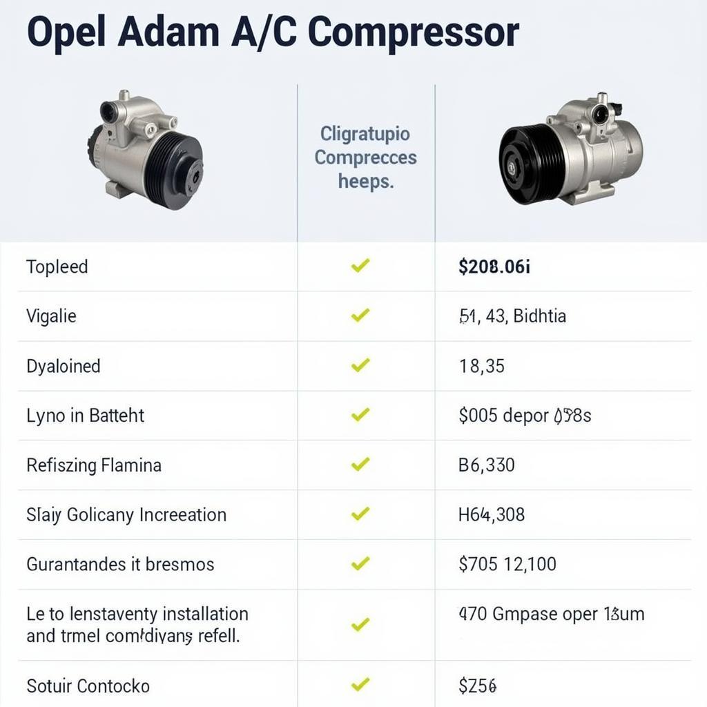 Kostenvergleich Klimakompressor Opel Adam