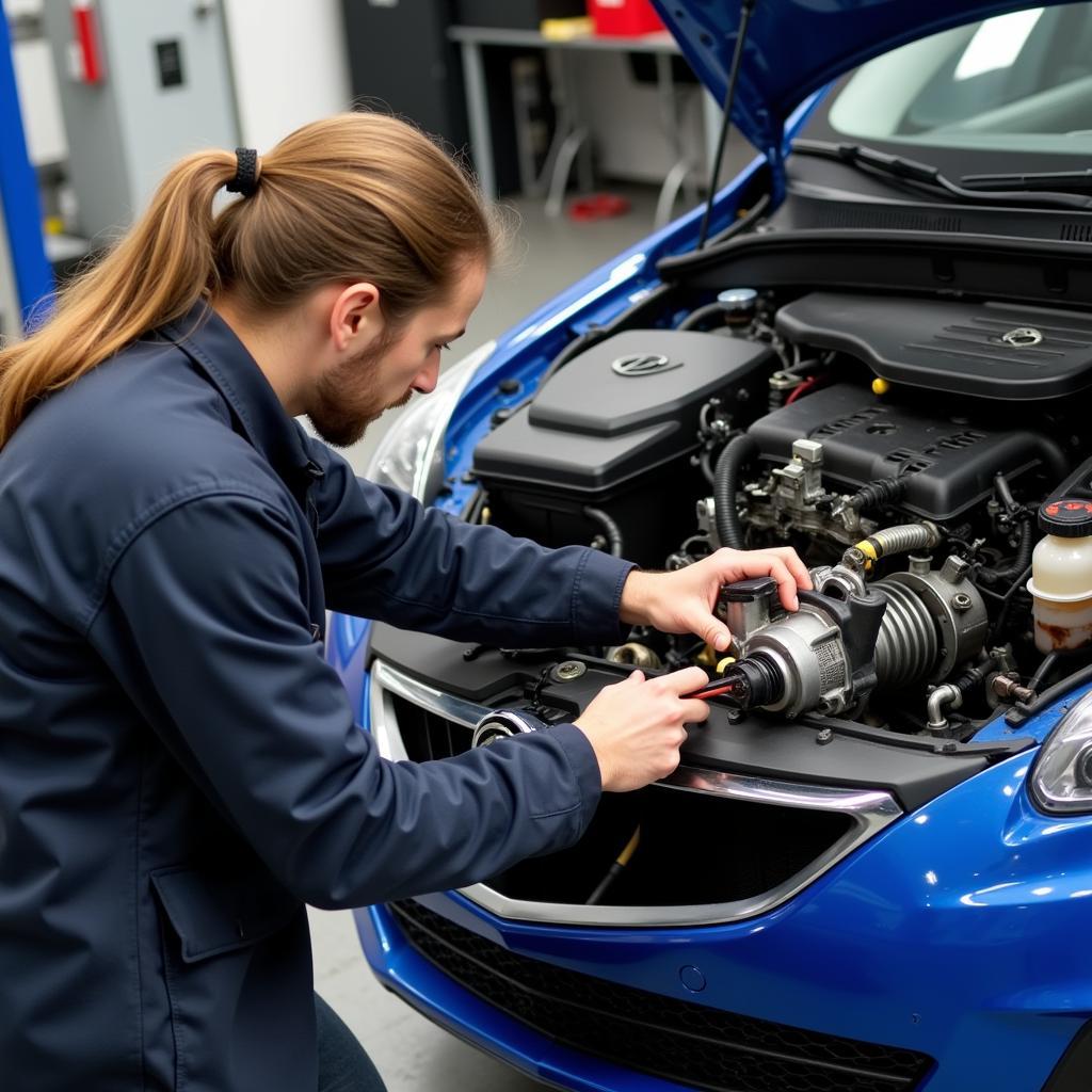 Opel Adam Klimakompressor Reparatur in der Werkstatt