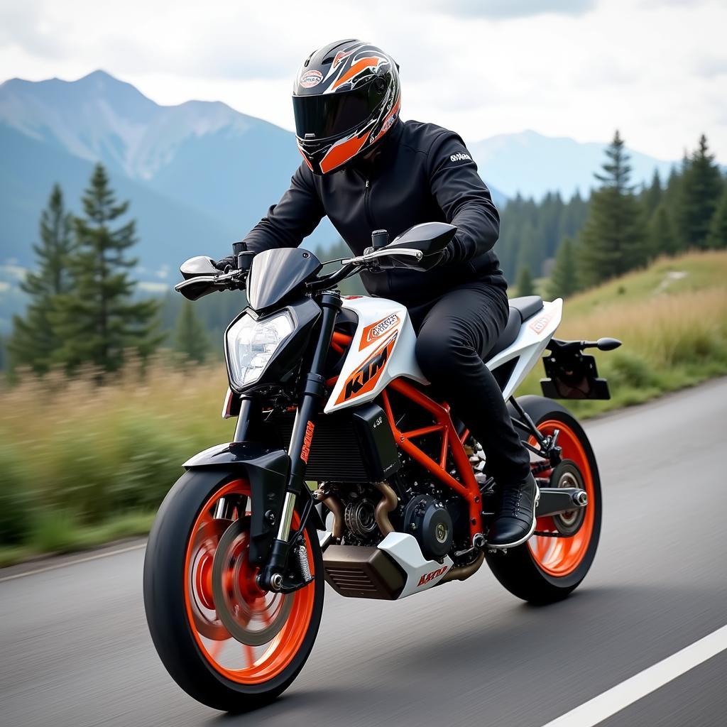 KTM 990 Supermoto in Action