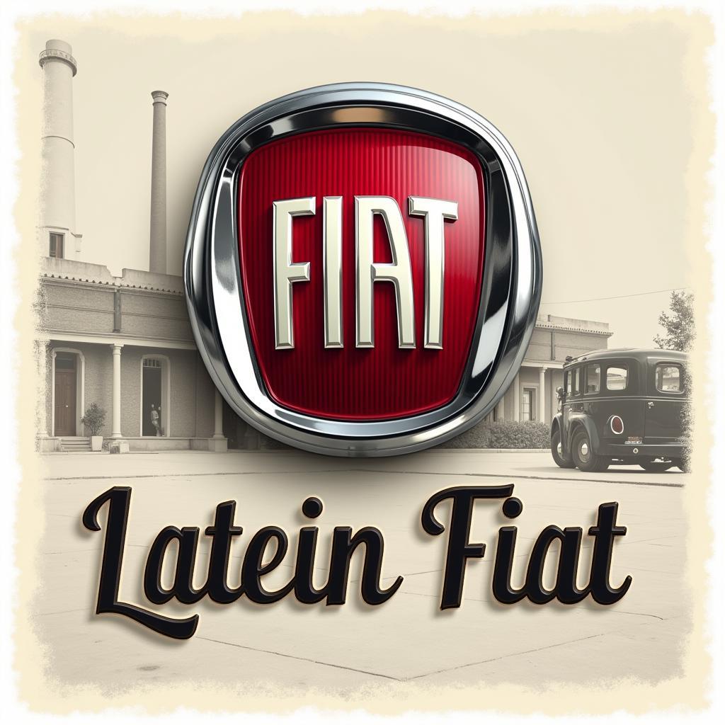 Das Fiat-Logo mit dem Schriftzug "Latein Fiat"