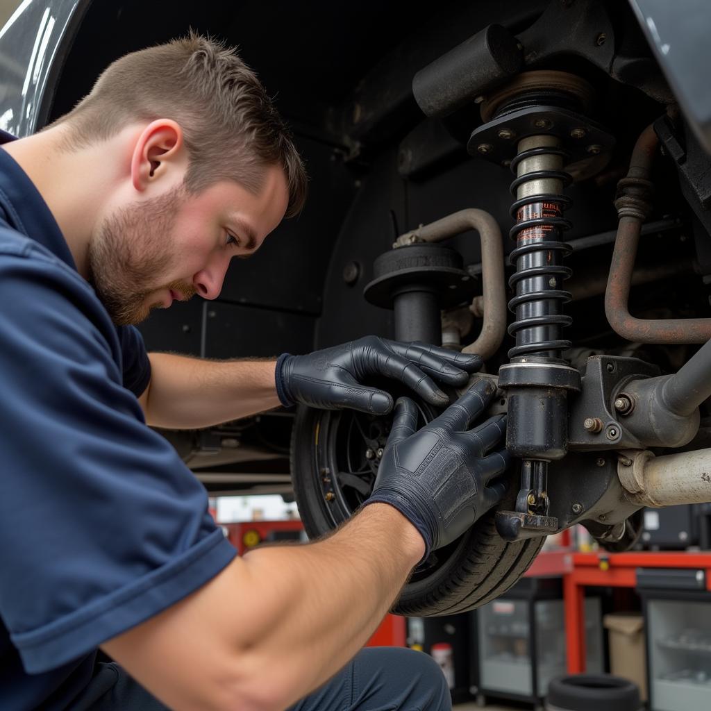 Reparatur des Mazda 3 Fahrwerks