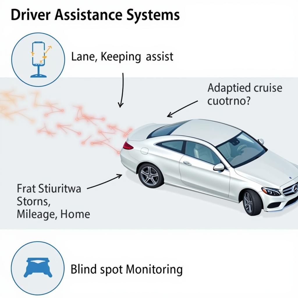 Assistenzsysteme im Mercedes C-Klasse C200 Coupé