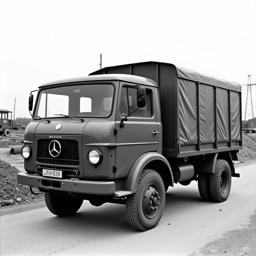 Historische Aufnahme eines Mercedes LP 813