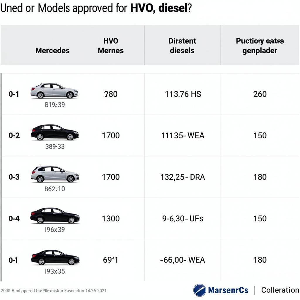 Mercedes Modelle mit HVO Diesel Freigabe