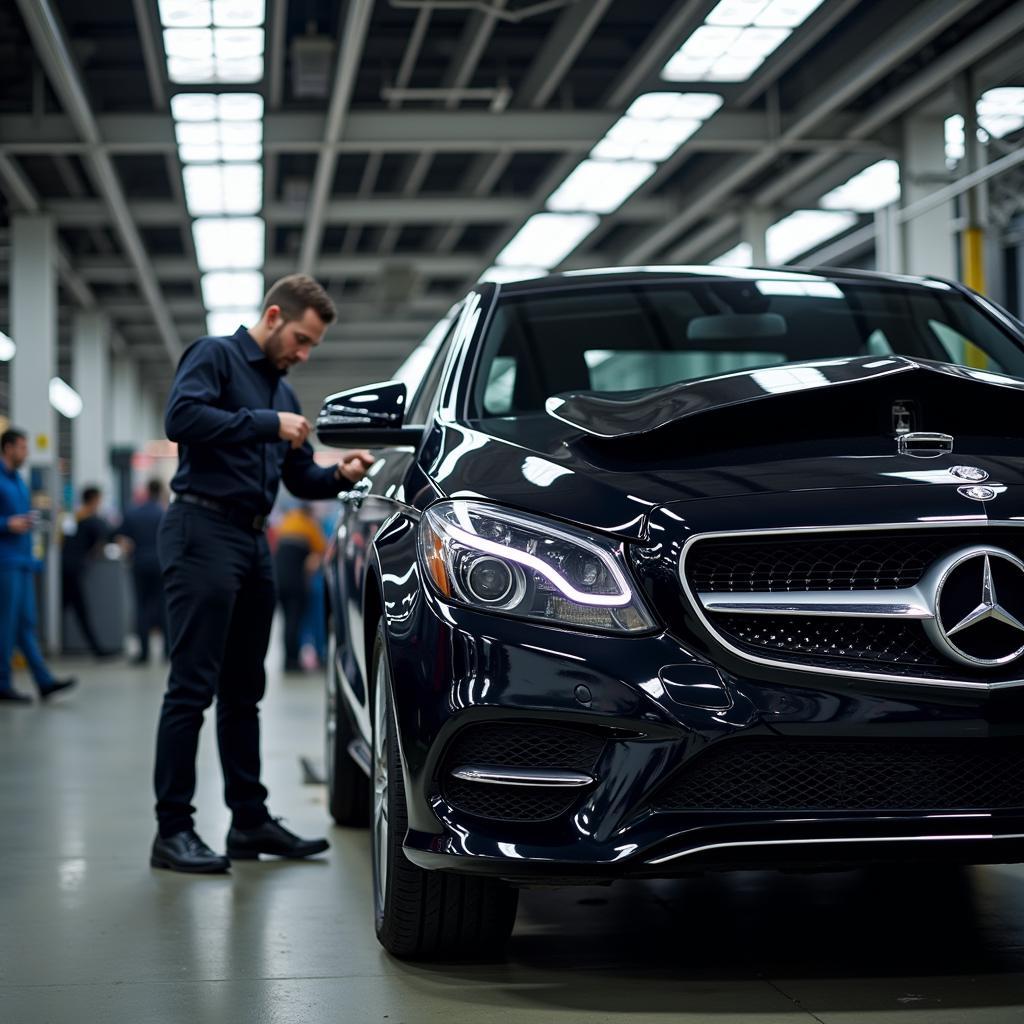 Mercedes-Benz Rückruf in der Werkstatt