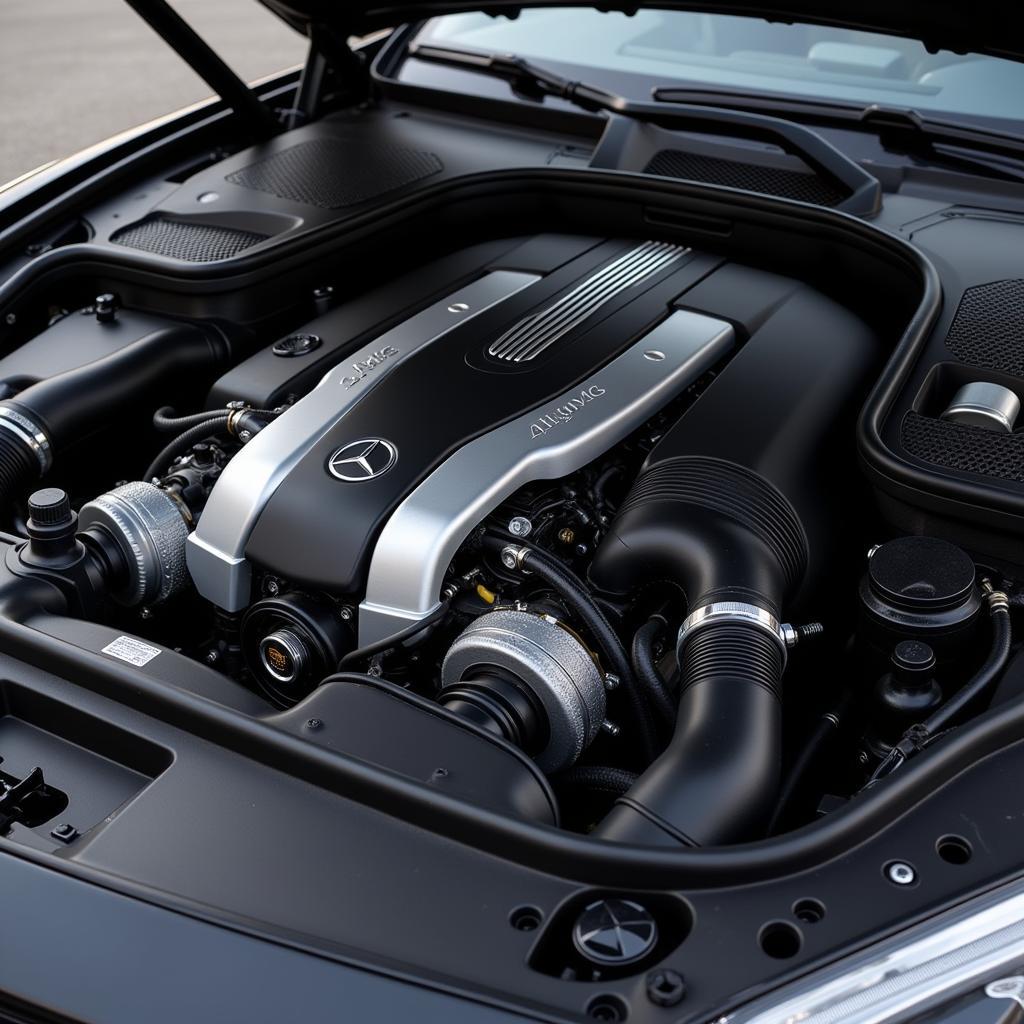 Der kraftvolle V12-Motor des Mercedes SL AMG 65: Ein Blick unter die Haube.