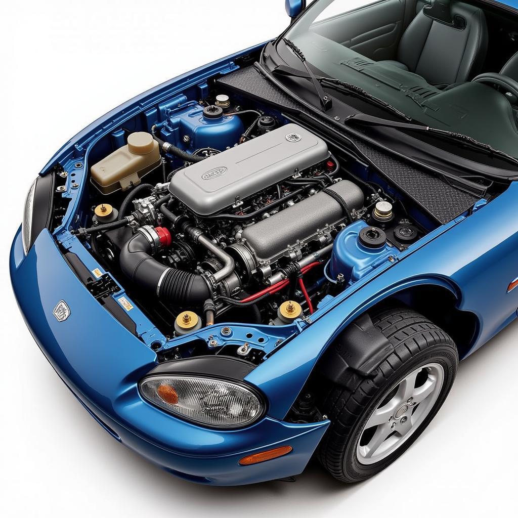 Kraftvoller Motor des Mazda MX-5