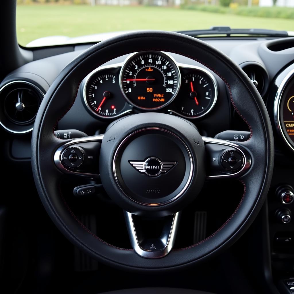 Modernes Cockpit des Mini Cooper S