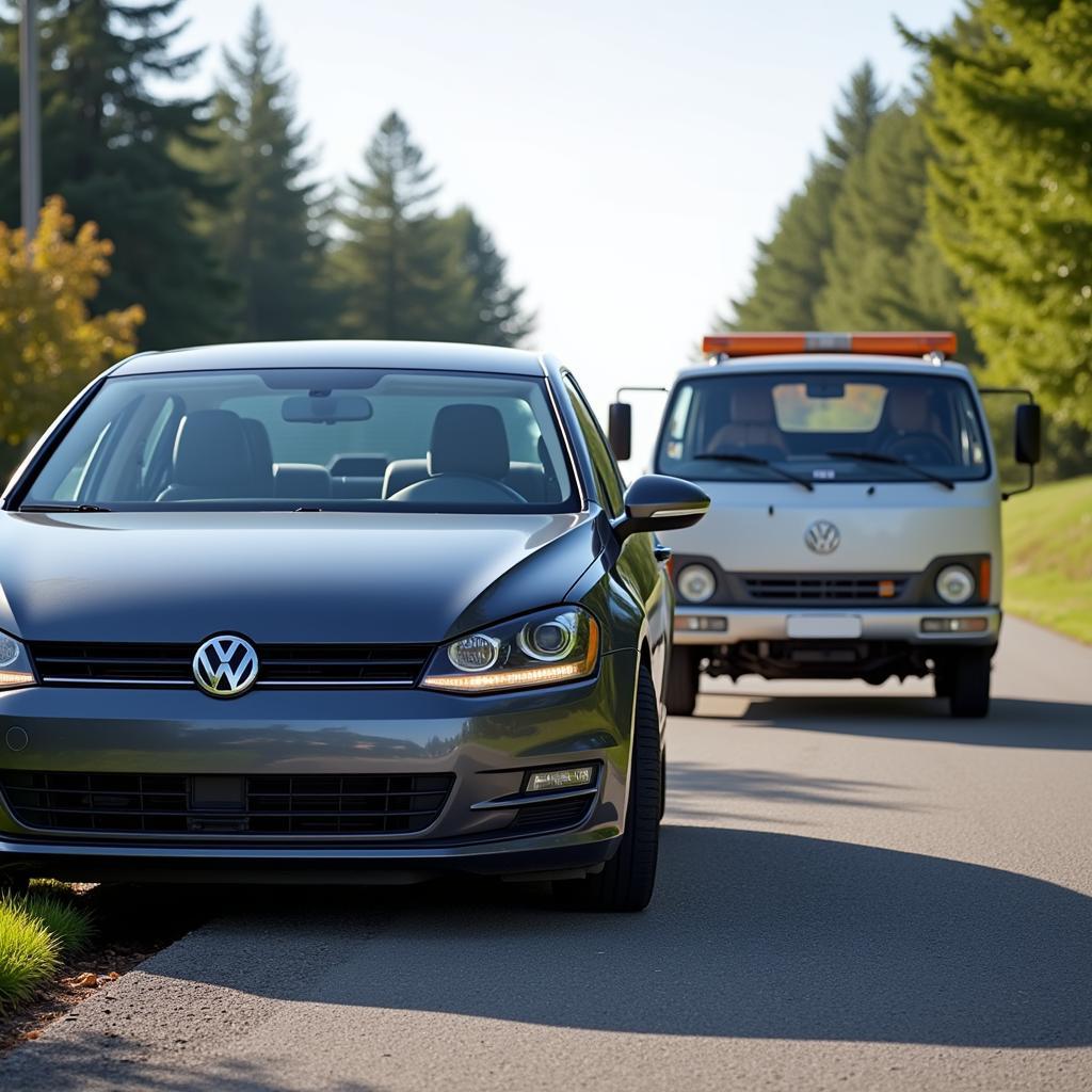 Pannenhilfe im Rahmen der Mobilitätsgarantie Volkswagen