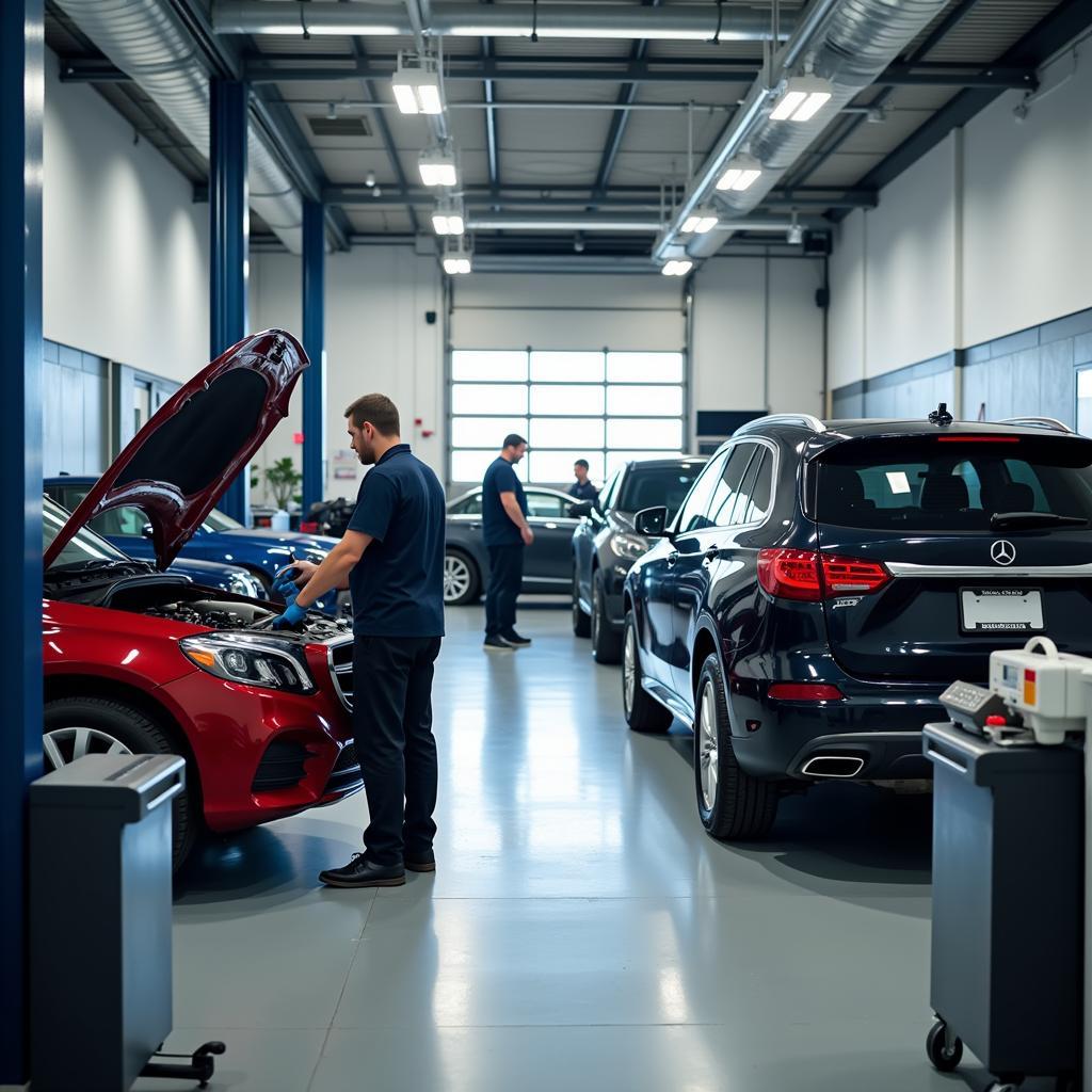 Moderne Autowerkstatt Reparatur