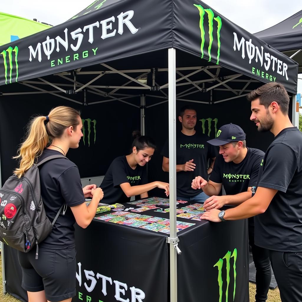 Monster Energy Sticker auf Events