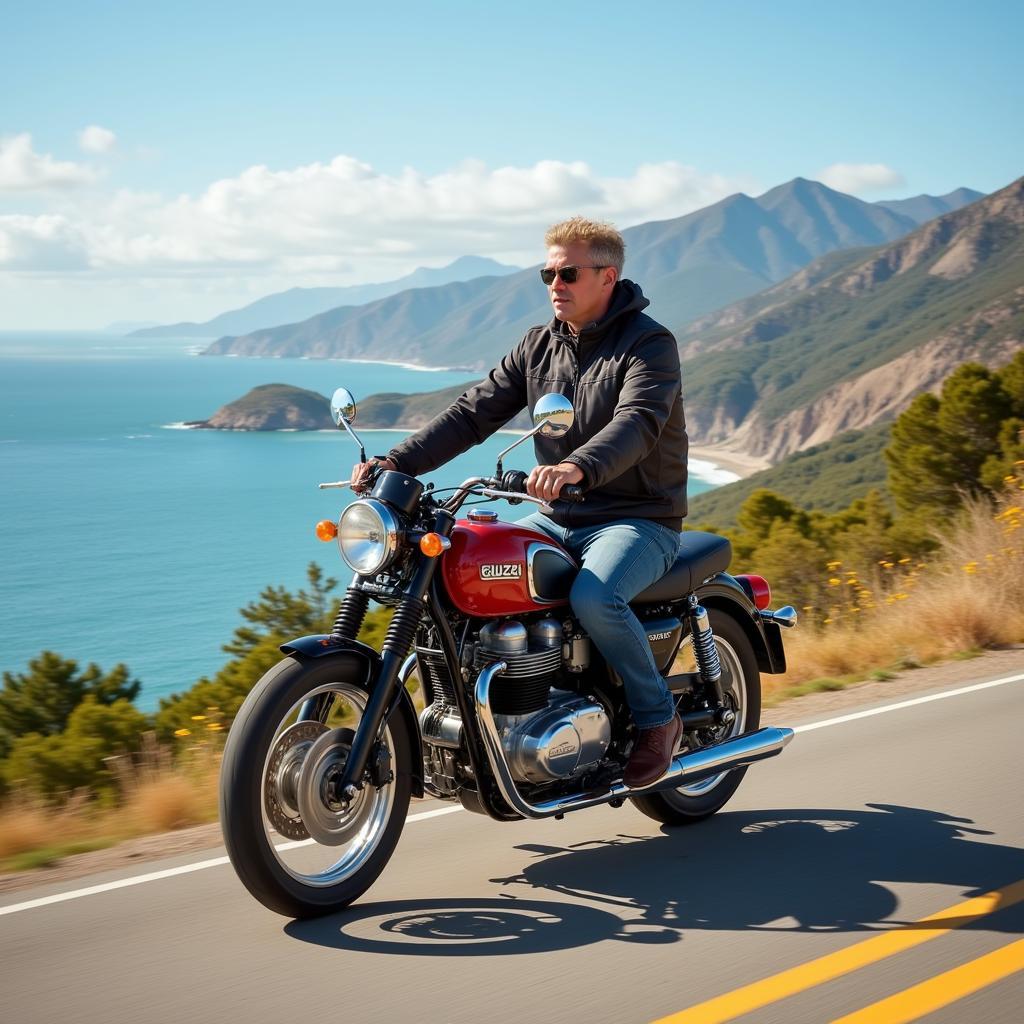 Eine klassische Moto Guzzi California.