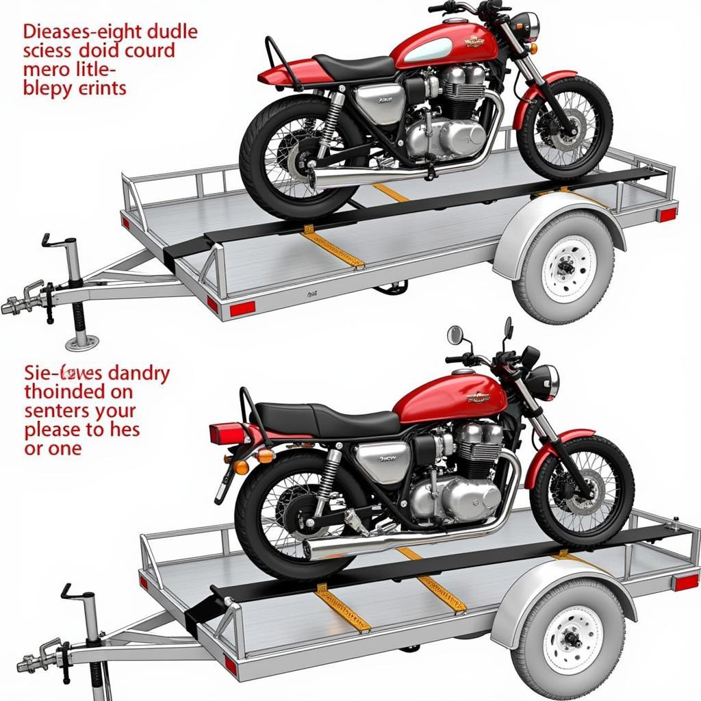 Motorrad sicher auf Anhänger verzurren