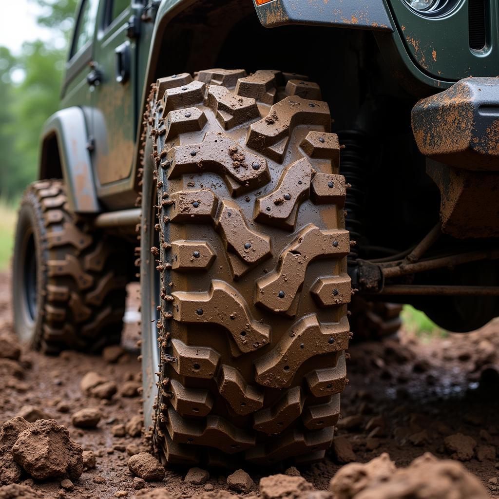 Mud-Terrain-Reifen 15 Zoll im Schlamm