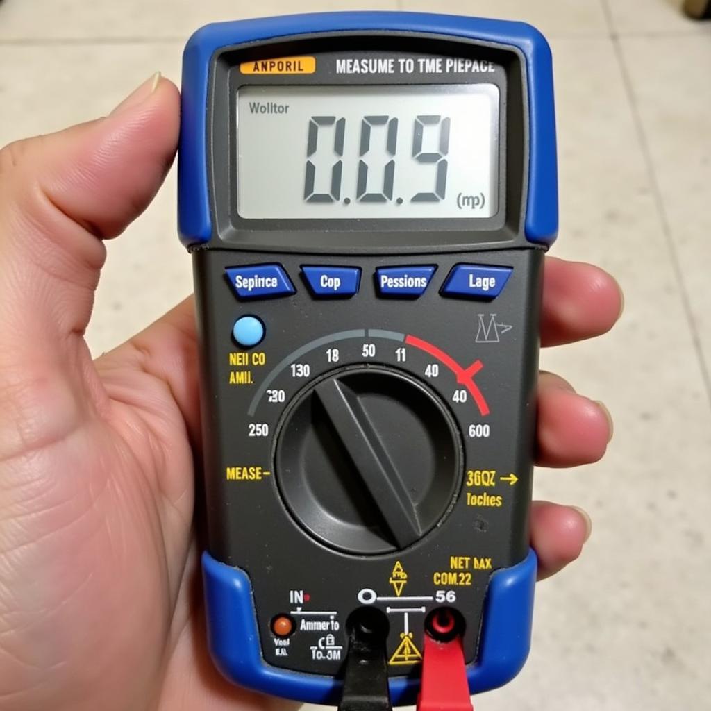 Einstellen des Messbereichs am Multimeter