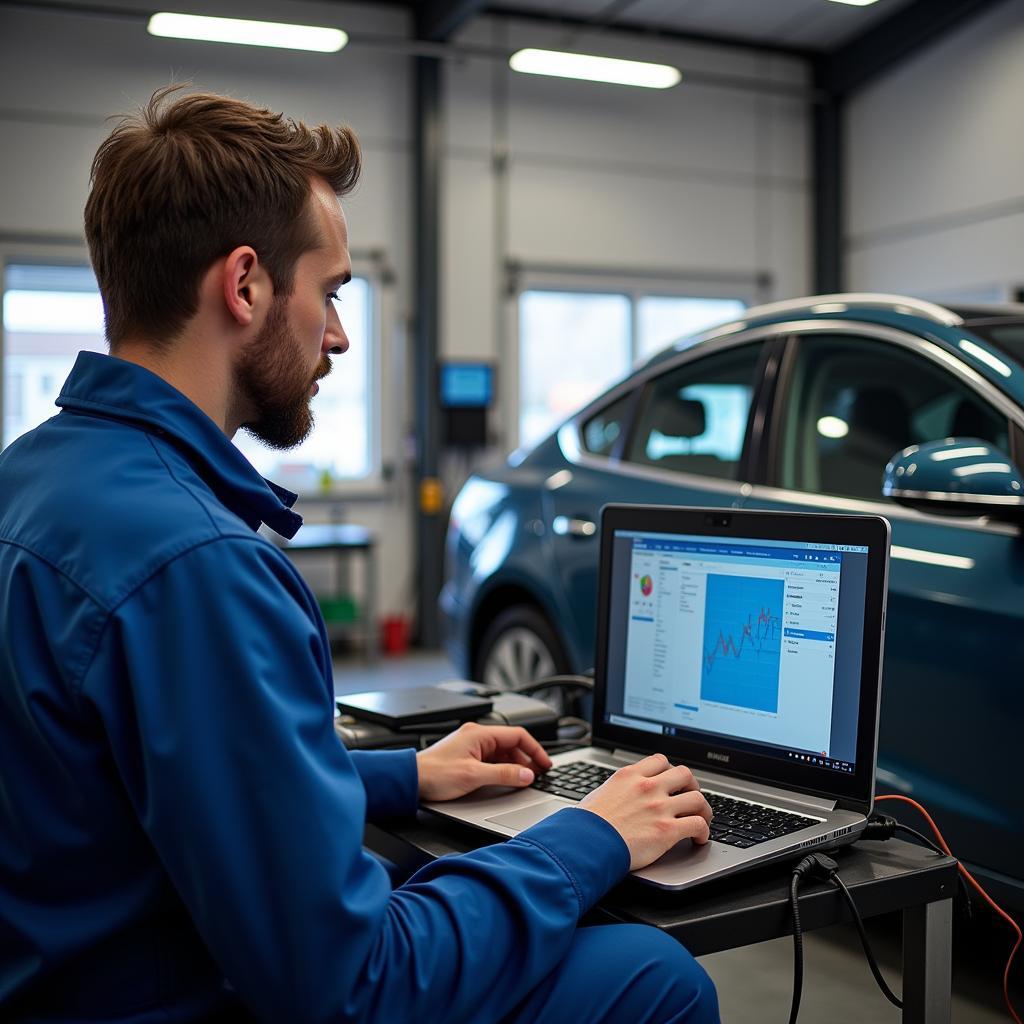 Diagnose an einem Elektroauto in Helmstedt