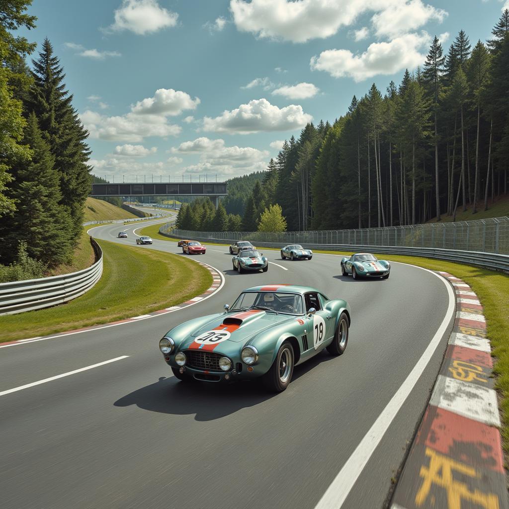 Historische Rennwagen auf der Nordschleife