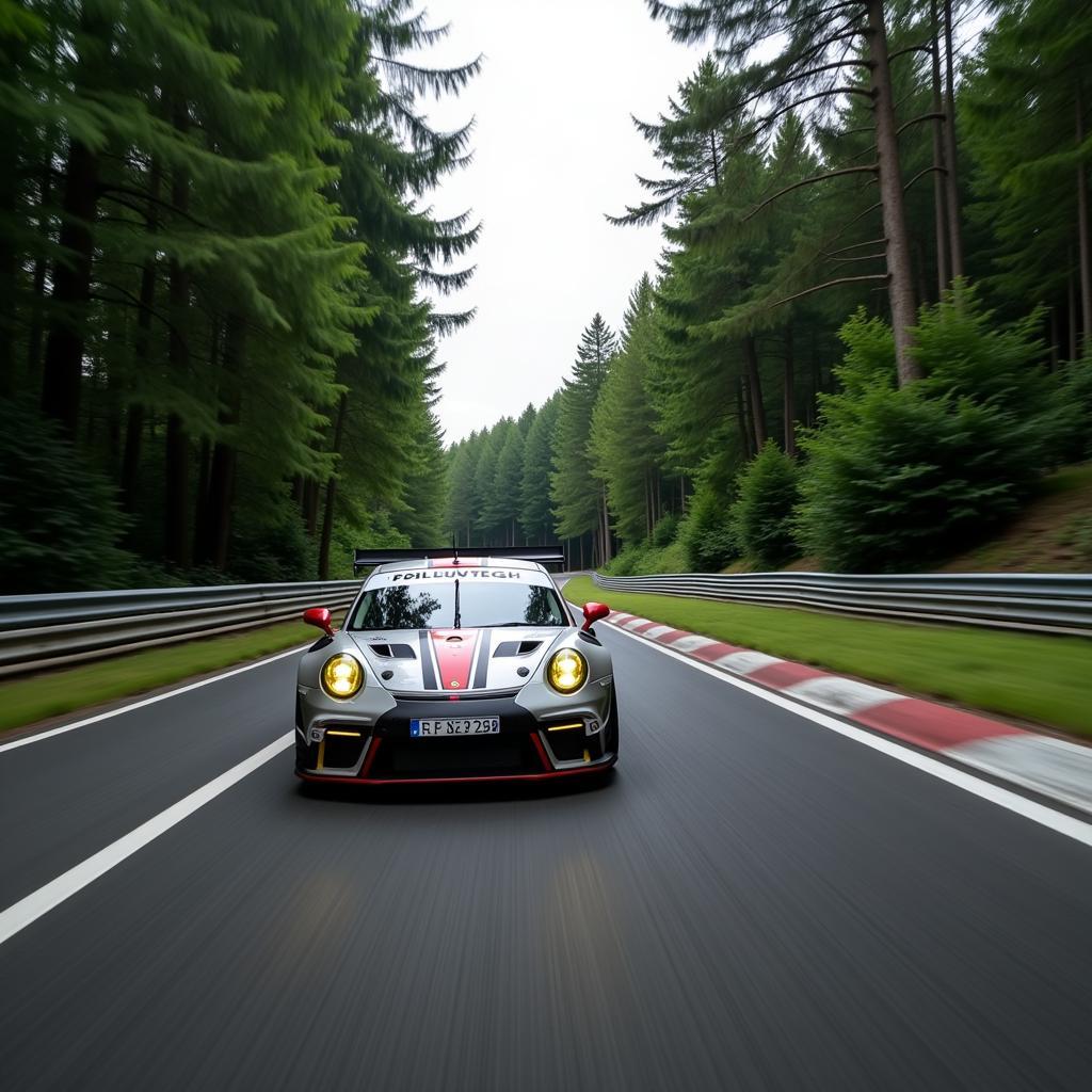 Rennwagen auf der Nordschleife im Adenauer Forst