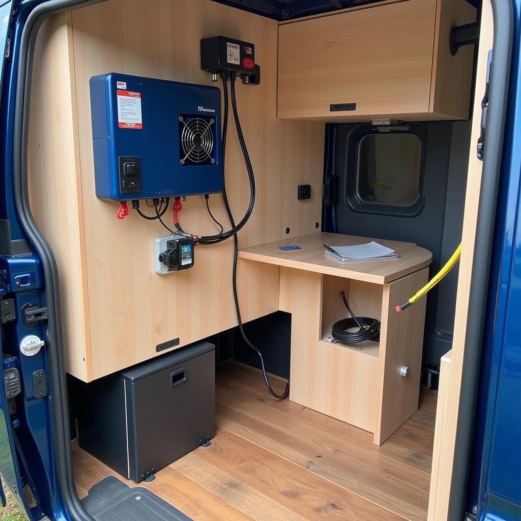 Installation der Elektrik im Opel Combo Camper