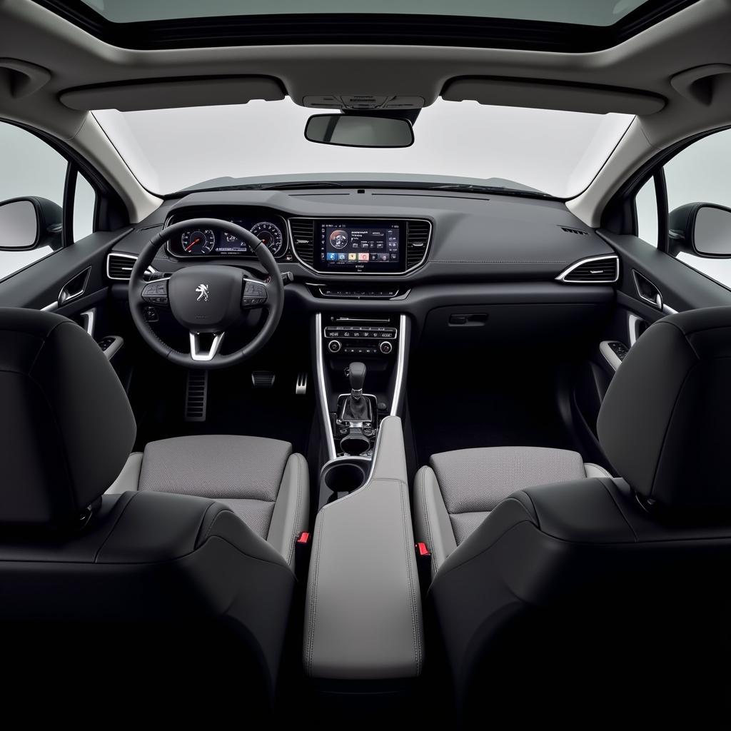 Modernes Interieur des Peugeot 5008 2023: Komfort und Technologie vereint